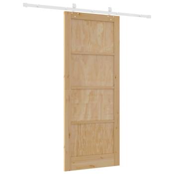 Schiebetür mit Beschlag Set 86x211 cm Massivholz Kiefer, Innentür 'ORKDAL'86x211x4 cm Massivholz Kiefer