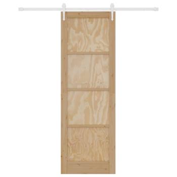 Schiebetür mit Beschlagsatz 78x232 cm Massivholz Kiefer, Innentür 'ORKDAL'78x232x4 cm Massivholz Kiefer