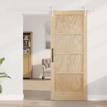 Schiebetür mit Hardware-Set 83x202 cm Massivholzkiefer, Innentür 'ORKDAL'83x202x4 cm Massivholzkiefer