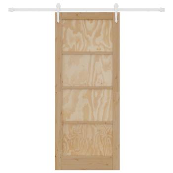 Schiebetür mit Hardware-Set 83x202 cm Massivholzkiefer, Innentür 'ORKDAL'83x202x4 cm Massivholzkiefer