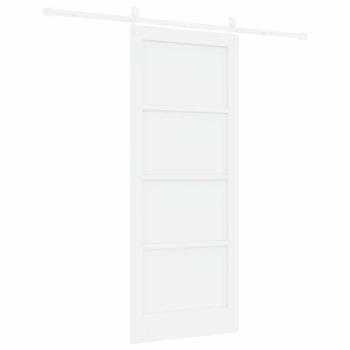 Schiebetür mit Bausatz Weiß 83x202 cm Solides Kiefernholz, Innentür 'ORKDAL'Weiß 83x202x4 cm Solides Kiefernholz