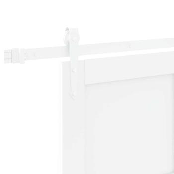 Schiebetür mit Hardware-Set Weiß 93x211 cm Massivholz Kiefer, Innentür 'ORKDAL'Weiß 93x211x4 cm Massivholz Kiefer