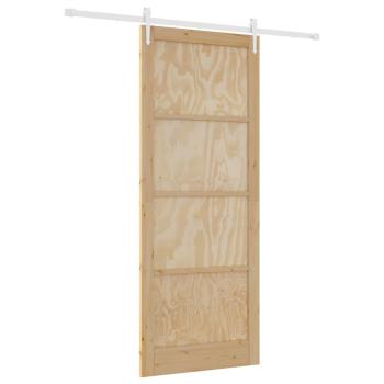 Schiebetür mit Hardware Set 93x232 cm Massivholz Kiefer, Innentür 'ORKDAL'93x232x4 cm Massivholz Kiefer