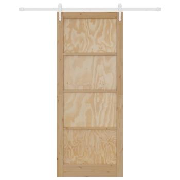 Schiebetür mit Hardware Set 93x232 cm Massivholz Kiefer, Innentür 'ORKDAL'93x232x4 cm Massivholz Kiefer