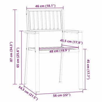 stapelbare Gartenstühle 8 Stück 54.5x56x87 cm Massivholz Teak, stapelbare Gartenstühle 4 Stück Massivholz Teak und Metall