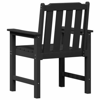 Garten-Essstühle 4 Stück Schwarz 65,5x55,5x88 cm HDPE, Garten-Essstühle 2 Stück Schwarz HDPE