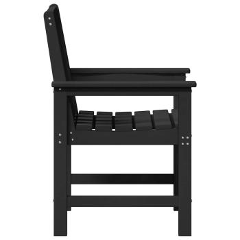 Garten-Essstühle 4 Stück Schwarz 65,5x55,5x88 cm HDPE, Garten-Essstühle 2 Stück Schwarz HDPE