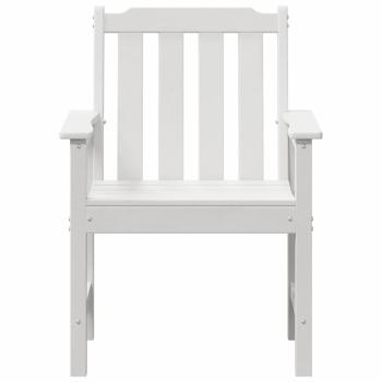 Garten-Essstühle 6 Teile Weiß 65,5x55,5x88 cm HDPE, Garten-Essstühle 2 Teile Weiß HDPE