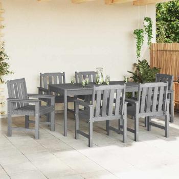 Garten-Esszimmerstühle 6 Stk Hellgrau 65.5x55.5x88 cm HDPE, Garten-Esszimmerstühle 2 Stk Hellgrau HDPE