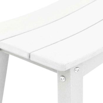 3-teiliges Garten Bar Set Weiß HDPE, Bartisch Weiß 55x55x107 cm HDPE, Barhocker 2 Stück Weiß HDPE