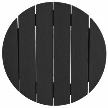 3-teiliges Gartenbar Set Schwarz HDPE, Bartisch Schwarz 55x55x107 cm HDPE, Barhocker 2 Stück Schwarz HDPE