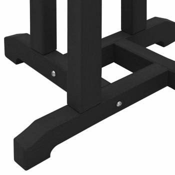 3-teiliges Gartenbar Set Schwarz HDPE, Bartisch Schwarz 55x55x107 cm HDPE, Barhocker 2 Stück Schwarz HDPE