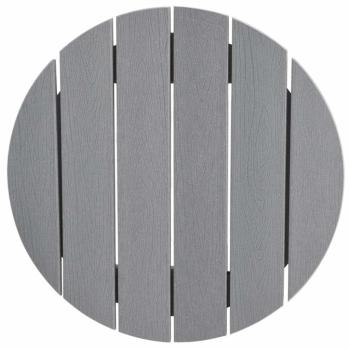 3-teiliges Garten Bar Set Hellgrau HDPE, Bartisch Hellgrau 55x55x107 cm HDPE, Barhocker 2 Stück Hellgrau HDPE