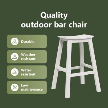 Garten Bar Set 4 pcs Weiß HDPE