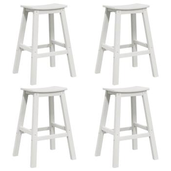 Garten Bar Set 4 pcs Weiß HDPE