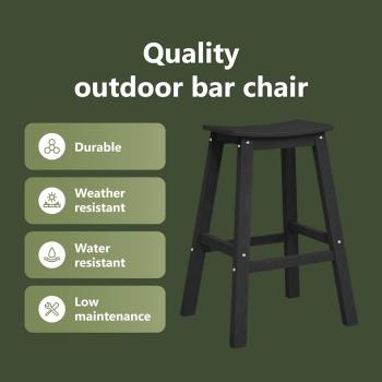Garten Bar Set 4 pcs Schwarz HDPE