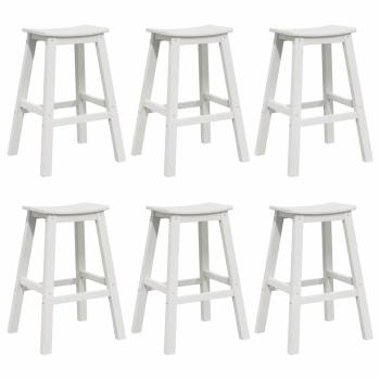 Garten Bar Set 6 pcs Weiß HDPE