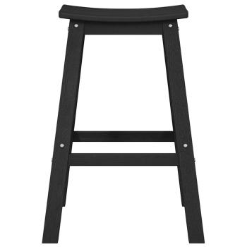Barhocker 9 Stück Schwarz HDPE, Barhocker 2 Stück Schwarz HDPE