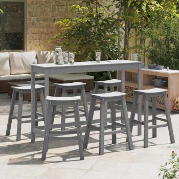 Garten Bar Set 6 pcs Hellgrau HDPE
