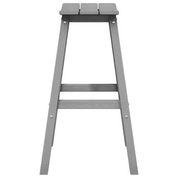 Barhocker 9 Stück Hellgrau HDPE, Barhocker 2 Stück Hellgrau HDPE