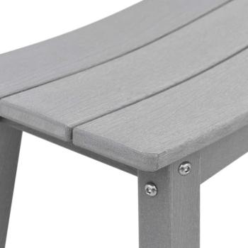 Barhocker 9 Stück Hellgrau HDPE, Barhocker 2 Stück Hellgrau HDPE
