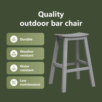 Garten Bar Set 6 pcs Hellgrau HDPE
