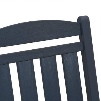 3 Teile Garten Lounge Set Marineblau HDPE, Garten Schaukelstuhl Marineblau 70x92x108 cm HDPE, Adirondack Beistelltisch Marineblau 38x38x46 cm HDPE