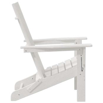 Faltbare Adirondack-Stühle 2 Stück Weiß 74.5x80.5x90 cm HDPE, Faltbarer Adirondack-Stuhl Weiß 74.5x80.5x90 cm HDPE