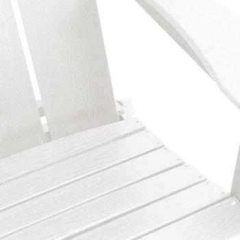 Faltbare Adirondack-Stühle 2 Stück Weiß 74.5x80.5x90 cm HDPE, Faltbarer Adirondack-Stuhl Weiß 74.5x80.5x90 cm HDPE
