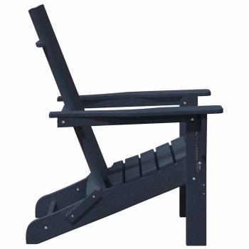Faltbare Adirondack Stühle 2 Stück Marineblau 74.5x80.5x90 cm HDPE, Faltbarer Adirondack Stuhl Marineblau 74.5x80.5x90 cm HDPE