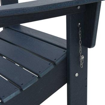 Faltbare Adirondack Stühle 2 Stück Marineblau 74.5x80.5x90 cm HDPE, Faltbarer Adirondack Stuhl Marineblau 74.5x80.5x90 cm HDPE