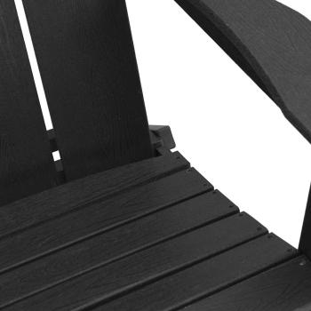 Faltbare Adirondack-Stühle 2 Stück Schwarz 74,5 x 80,5 x 90 cm HDPE, Faltbarer Adirondack-Stuhl Schwarz 74,5 x 80,5 x 90 cm HDPE