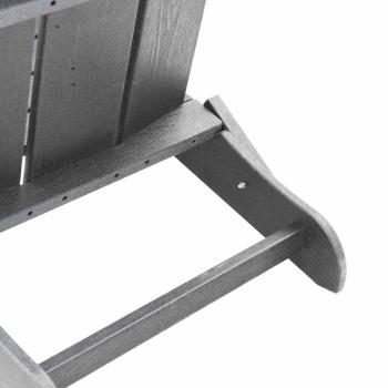 3-teiliges Garten-Lounge-Set Hellgrau HDPE, Faltbarer Adirondack-Stuhl Hellgrau 74,5x80,5x90 cm HDPE, Adirondack Beistelltisch Hellgrau 38x38x45 cm HDPE