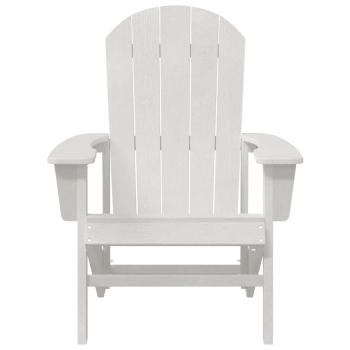 Adirondack Stühle 2 Stück Weiß 74x82x90 cm HDPE, Adirondack Stuhl Weiß 74x82x91 cm HDPE