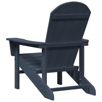 Adirondack Stühle 2 Stück Marineblau 74x82x90 cm HDPE, Adirondack Stuhl Marineblau 74x82x91 cm HDPE