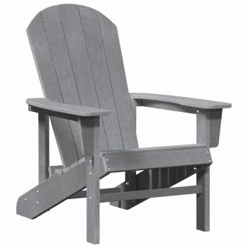 Adirondack Stühle 2 Stück Hellgrau 74x82x90 cm HDPE, Adirondack Stuhl Hellgrau 74x82x91 cm HDPE