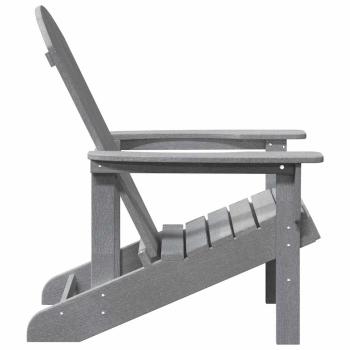Adirondack Stühle 2 Stück Hellgrau 74x82x90 cm HDPE, Adirondack Stuhl Hellgrau 74x82x91 cm HDPE