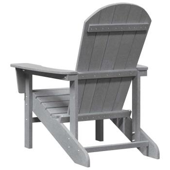 Adirondack Stühle 2 Stück Hellgrau 74x82x90 cm HDPE, Adirondack Stuhl Hellgrau 74x82x91 cm HDPE