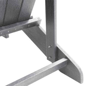 3-teiliges Garten-Lounge-Set Hellgrau HDPE, Adirondack-Stuhl Hellgrau 74x82x91 cm HDPE, Adirondack-Seitentisch Hellgrau 38x38x45 cm HDPE