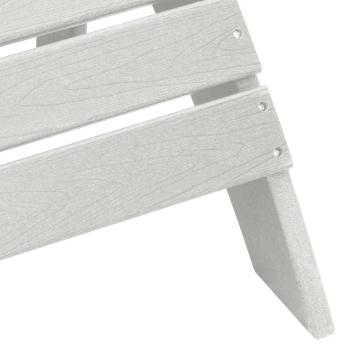Adirondack-Stühle mit Fußstützen 2 Stück Weiß HDPE, Adirondack-Stuhl mit Fußstütze Weiß HDPE