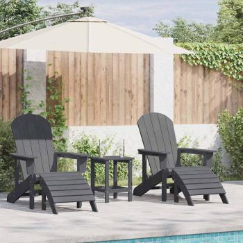 ARDEBO.de - Gartenstuhl 2 stk. Hellgrau Polyethylen