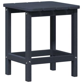 3-teiliges Garten-Lounge-Set marineblau HDPE, Adirondack-Stuhl mit Fußstütze marineblau HDPE, Adirondack-Beistelltisch marineblau 38x38x46 cm HDPE