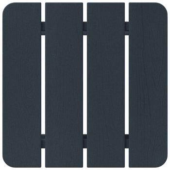3-teiliges Garten-Lounge-Set marineblau HDPE, Adirondack-Stuhl mit Fußstütze marineblau HDPE, Adirondack-Beistelltisch marineblau 38x38x46 cm HDPE
