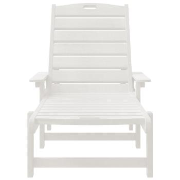 Sonnenliegen 2 Stk Weiß 162x53x98.5 cm HDPE, Sonnenliege Weiß 53x162x98.5 cm HDPE