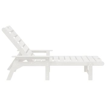Sonnenliegen 2 Stk Weiß 162x53x98.5 cm HDPE, Sonnenliege Weiß 53x162x98.5 cm HDPE