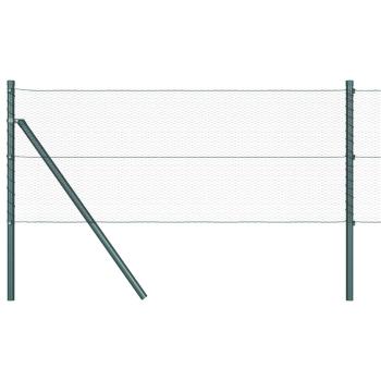 Bodenmontierter Sechseckzaun 50 x 0,6 m PVC-beschichteter Stahl