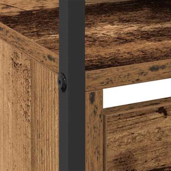 Schuhschrank mit 4 Klappschubladen Old Wood 100x34x112 cm