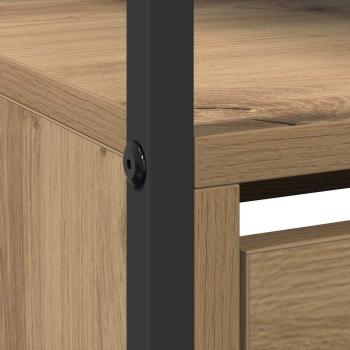Schuhschrank mit 4 Klappen-Armen Artisan Eiche 100x34x112 cm