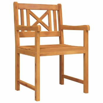 3-teiliges Garten Esstisch Set Massivholz Akazie, Gartenstühle 2 Stück 56x56x90 cm Massivholz Akazie