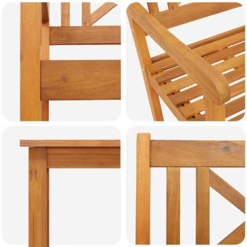 Garten Essgruppe 3 pcs Braun Massivholz Akazie